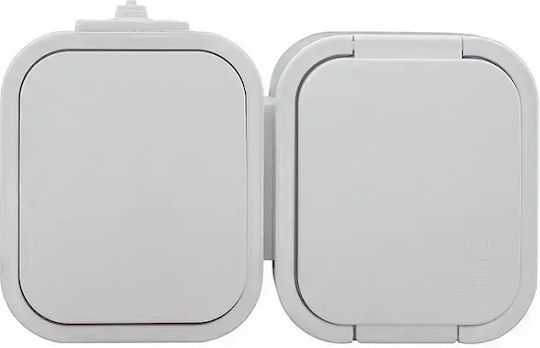 Abex Waterproof Wall Switch Lighting One-Way White