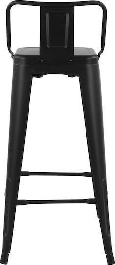 Metallic Outdoor Bar Stool Melita Black 43x43x95cm
