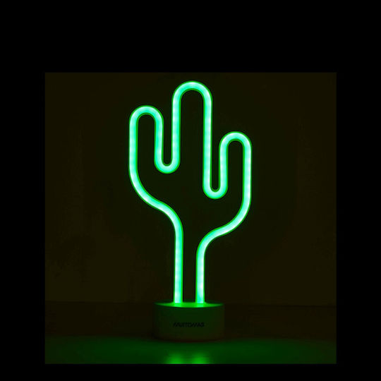 Muitomas Neon Dekoratives Tischlicht LED Kaktus 27,5x18,5x4,3cm