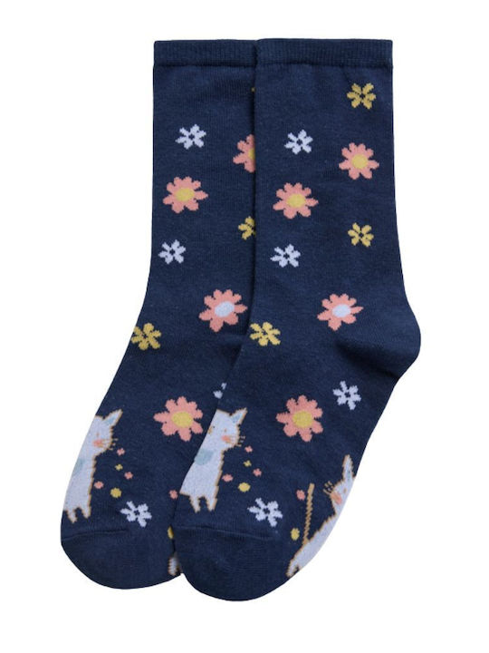 Ysabel Mora Kindersocken Μπεζ-μπλε Σκούρο 2 Paar