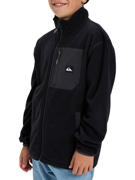 Kinderstrickjacke Fleece Black Ice Fields