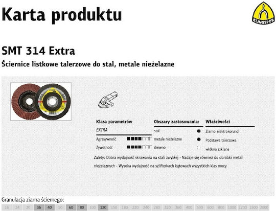 Klingspor Дискова шкурка от дърво 125мм