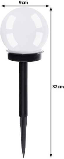 Malatec Комплект 6 Соларни Лампи С Колче Фенери Студено Бяло с Фотосензор IP44 32x9x32см