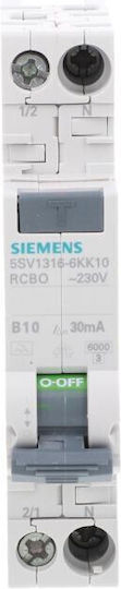 Siemens Ρελέ Ράγας Διαρροής 10A Διπολικό με Τάση 230V