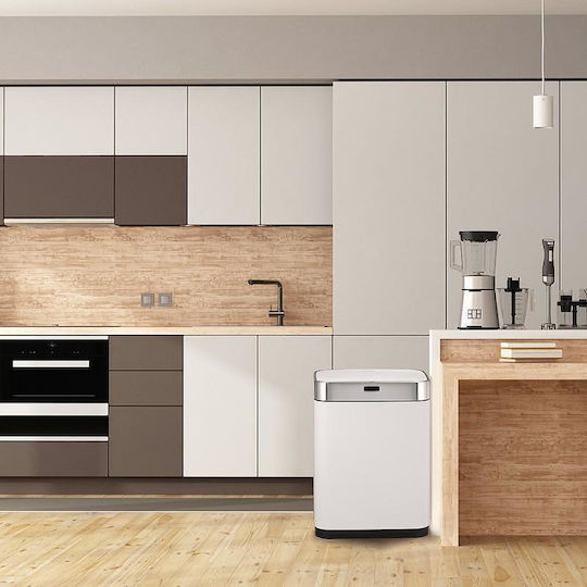 Inter Ceramic Пластмасов Кош За Боклук със Сензор 60л Бял