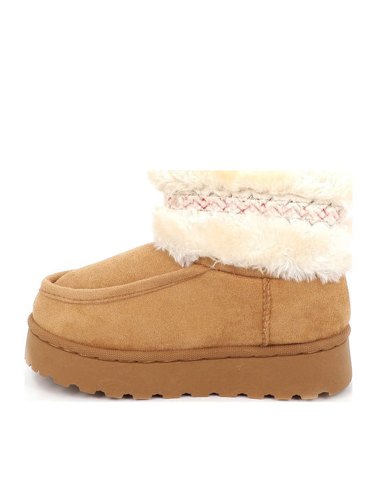 Kinder-Schneestiefeletten Braun