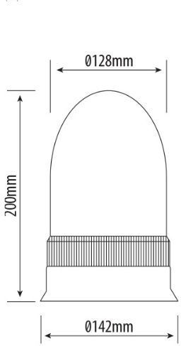 247LIGHTING Far Auto LED 14.2cm cu Portocaliu Iluminare