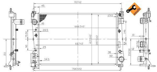Radiator Engine Cooling Nrf 53455