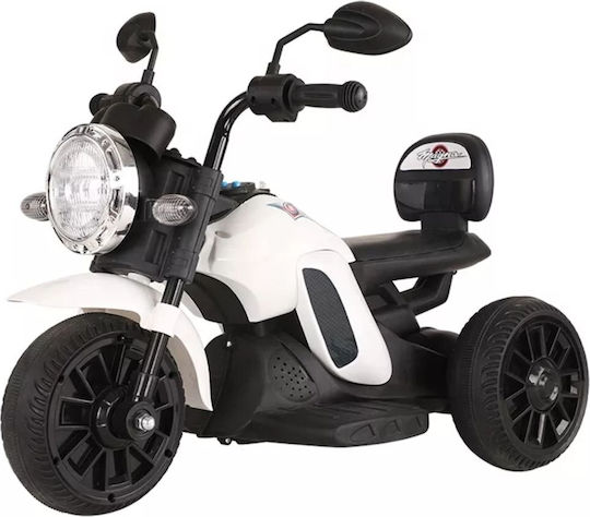 Kids Motorbike Inspired Electric 6 Volt White