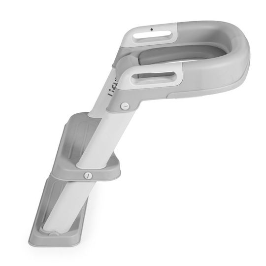 Moni Toddler Toilet Seat Lifty with Footrest Handles and Gray Cushion