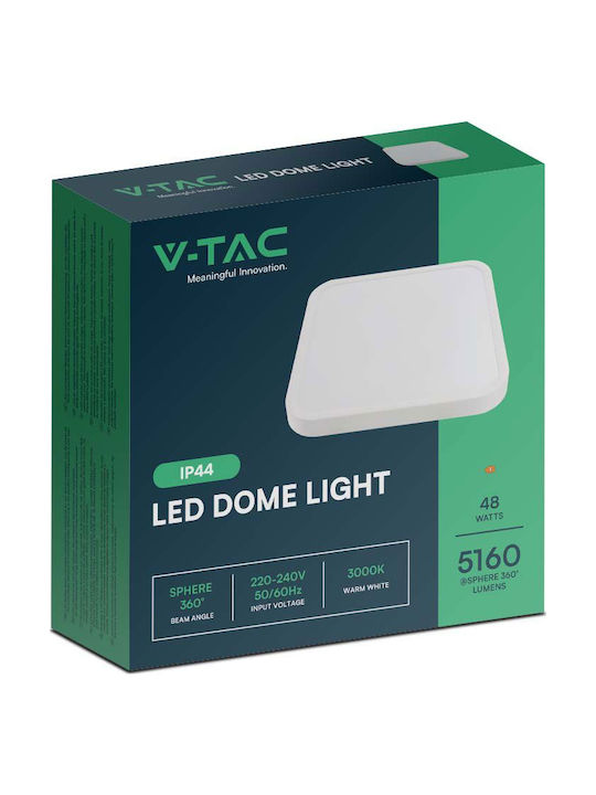 V-TAC Τετράγωνο Εξωτερικό LED Panel 48W με Ψυχρό Λευκό Φως 6500K