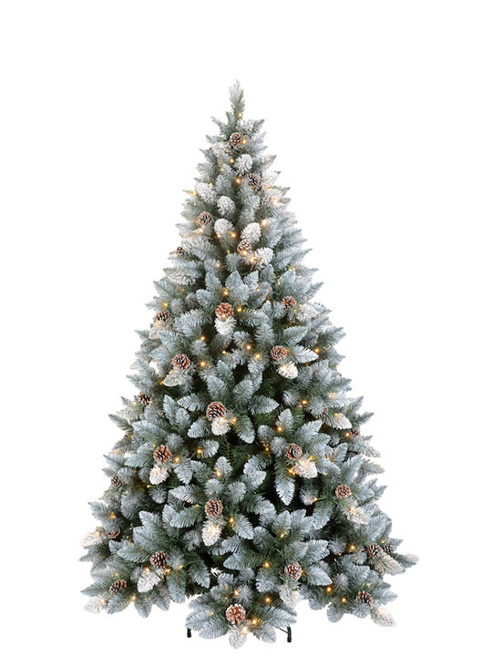 Christmas Tree Pine Snowy 180cm with 930 Branches and with LED Lighting