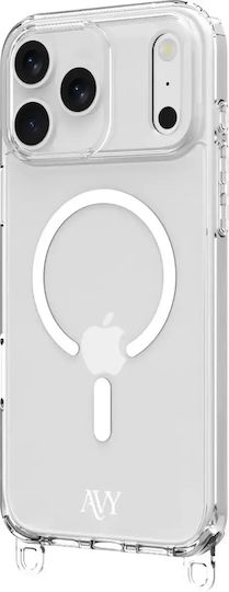 AVY Back Cover Πλαστικό / Σιλικόνης με Λουράκι Διάφανο (iPhone 17 Pro)