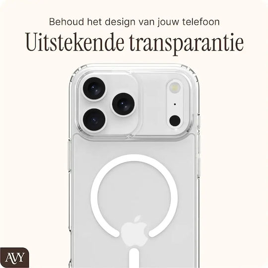 AVY Back Cover Πλαστικό / Σιλικόνης με Λουράκι Διάφανο (iPhone 17 Pro)