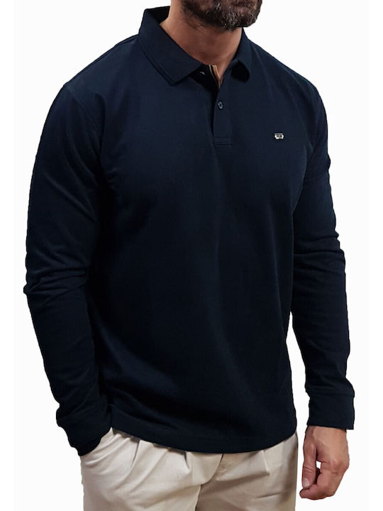 Polo Herrenbluse Kurzarm Navy Indigo