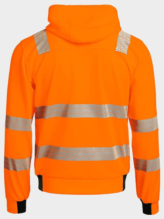 Stenso Novel Hv Work Jacket Reflective with Hood Orange