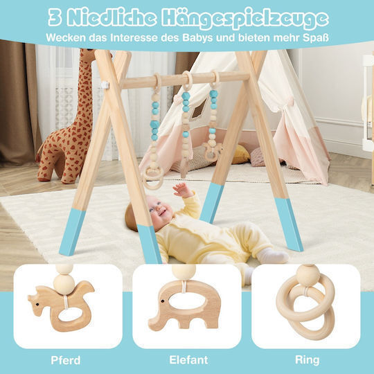 Costway Holz Baby-Spieldecken und -Gyms Aktivitätszentrum für 3+ Monate