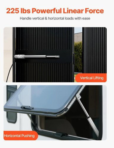 Vevor Linear Actuator 12v Stroke 203.2mm 15mm/s High Speed 1000n Linear Motor IP54 Protection & Mounting Bracket Desk Lifting Recliner Chairs Door Window Opener