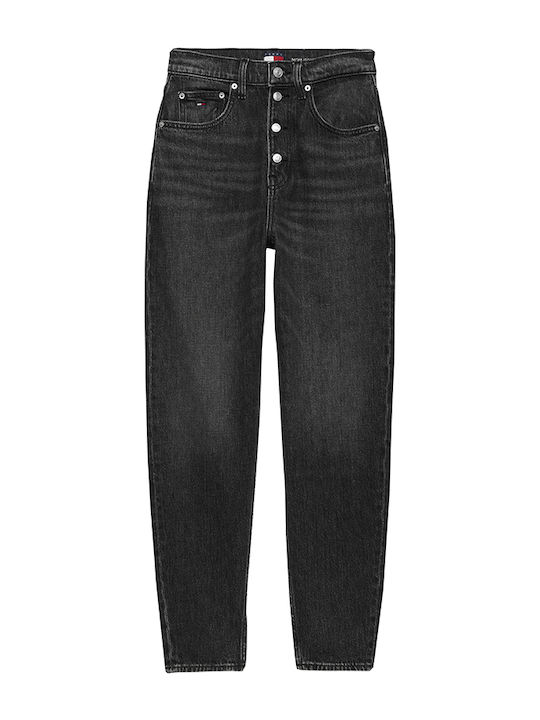 Hoch tailliert Damenjeans in Mom-Passform Gray