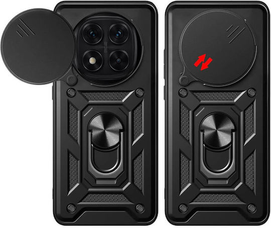 Bodycell Slide Back Cover Metallic Black (Redmi Note 14 Pro 5G / Poco X7)