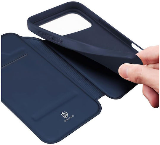 Dux Ducis Wallet Piele / Silicon Albastru (iPhone 17 Pro)