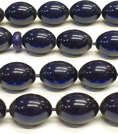 Roloi Komboloi Mastic Worry Beads with 33 Beads Blue 42cm