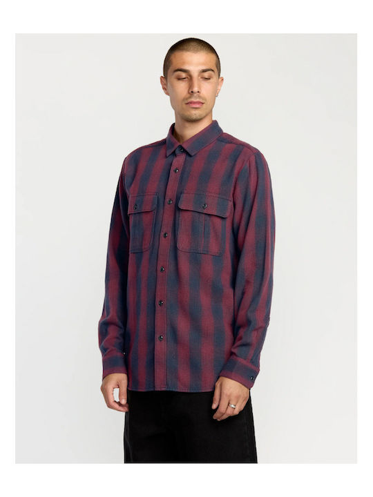 Shadowstone Langärmlig Flanell Hemd Geprüft Navy
