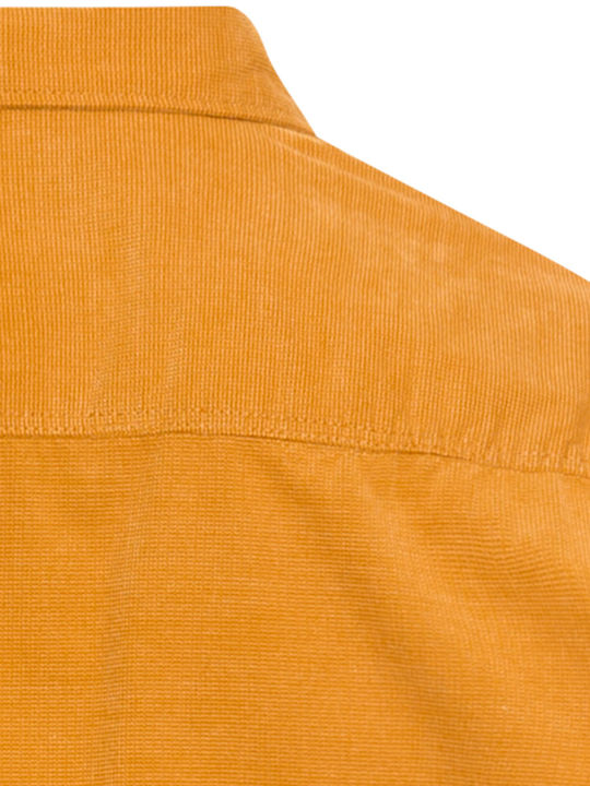 Long Sleeve Corduroy Shirt in Regular Fit Yellow