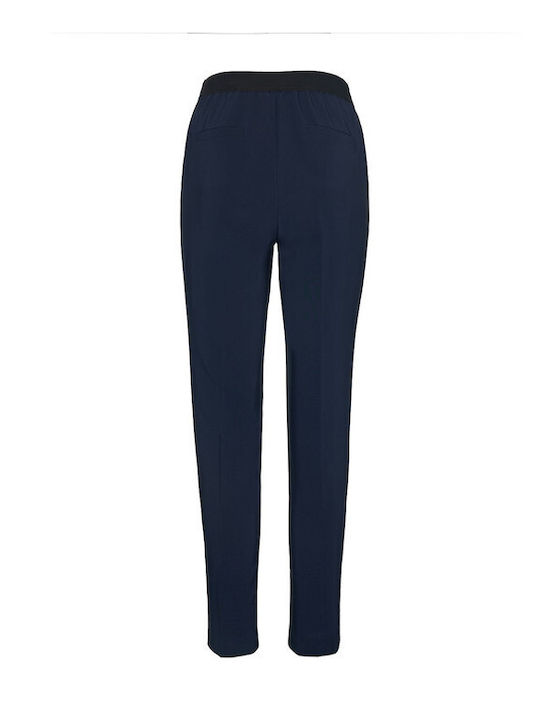 Дамско Текстил Панталон с Ластик Dark Blue
