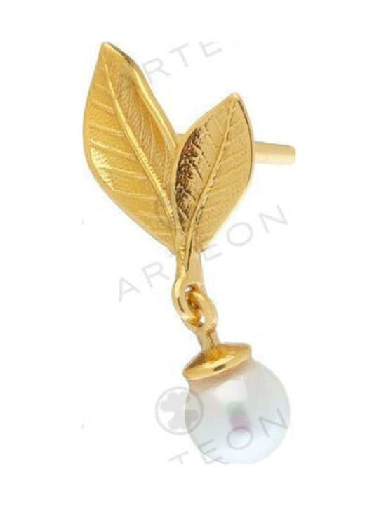 Arteon Earrings made of Silver Gold Plated with Pearls