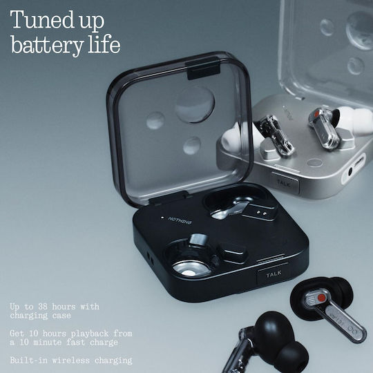 Nothing ear (3) In-ear Bluetooth Handsfree Ακουστικά με Αντοχή στον Ιδρώτα και Θήκη Φόρτισης Μαύρα