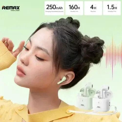 Remax Cozybuds W27 Bluetooth Handsfree Ακουστικά με Θήκη Φόρτισης Λευκά