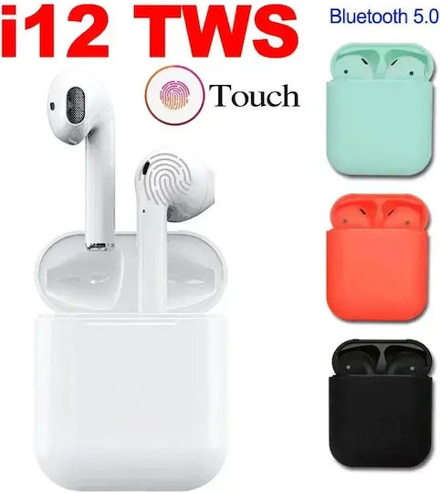i12 Touch Earbud Bluetooth Handsfree Earphones with Charging Case Yellow