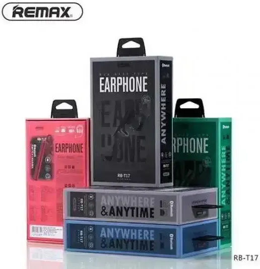 Remax RB-T17 Earbud Bluetooth хендсфри Слушалка Сив