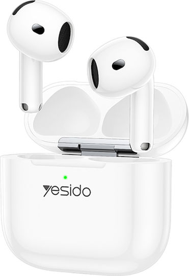 Yesido TWS32 Earbud Bluetooth хендсфри Слушалки с Кутийка за Зареждане Бял