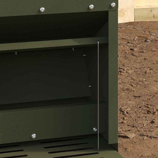 Vidaxl Chicken Feeder Pedal Olive Green 25 x 42 x 40 cm