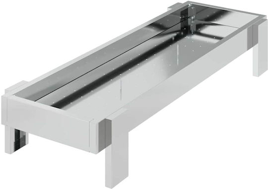 vidaXL Adăpost de hrănire pentru găini, argintiu Alimentator pentru Găini și Păsări cu Capacitate 2.35kg 80x28x13.5cm.
