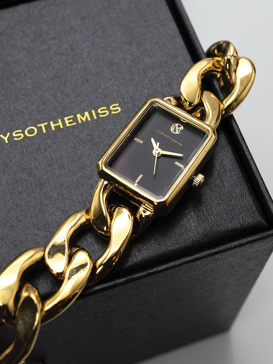Chrysothemiss Womens Watch Charmes D’ Vintage Chain Black Dial Chrysothemiss Womens Watch Charmes D’ Vintage Chain Black Dial