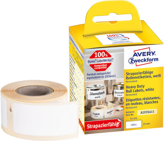 Avery Small Adhesive Labels in White Color 25x54mm