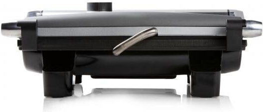 Domo Tabletop Electric Grill Ribbed Plate 2000W with Lid and Adjustable Thermostat 29.5cmx26.5cmcm