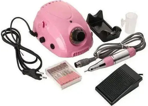 Factory Τροχός Νυχιών Ρεύματος 65W Ροζ 35000 Στροφών με Πεντάλ