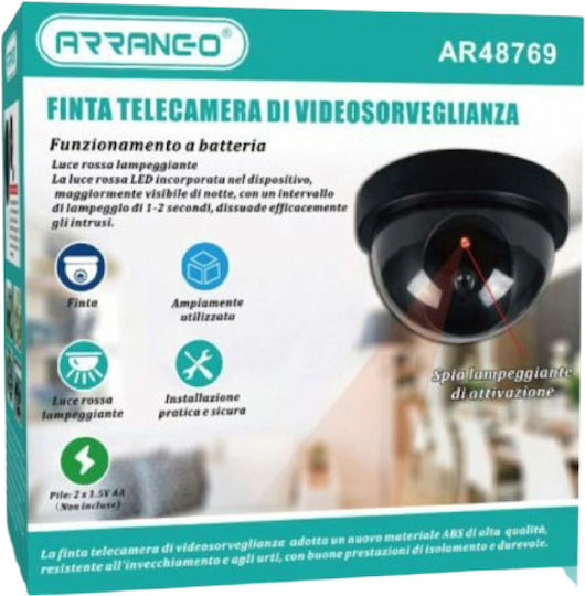Arrango Dummy Surveillance Camera Dome Type Black Ar48769