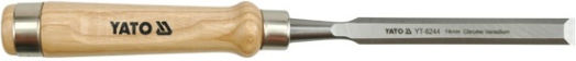 Yato Meißel mit Skewed Klingentyp Breite 8mm und Hölzernem Griff