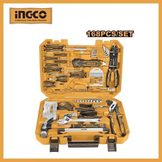 Ingco Valiza cu 168 Unelte