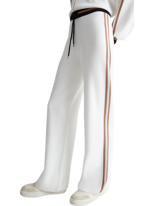 Liu Jo Rose Γυναικείο Υφασμάτινο Παντελόνι WHITE / ROSE GOLD