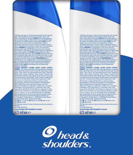 Head & Shoulders Citrus Fresh Σαμπουάν κατά της Πιτυρίδας 2x625ml