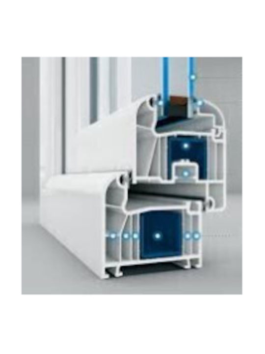 Hinged Energy-Efficient PVC Window W60xH60cm