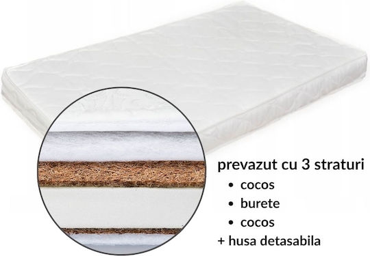 Kidizi Ortopedic Saltea Pentru Patut cu Nucă de cocos 60cmx120cmx9cm