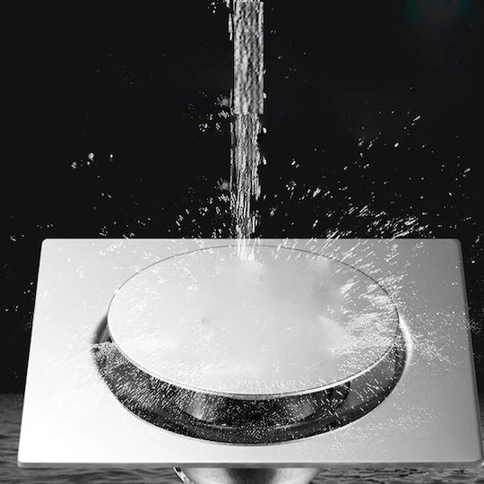 Baie Pop Up Oțel inoxidabil Grătar pardoseală cu Dimensiune 12x12cm Argintiu