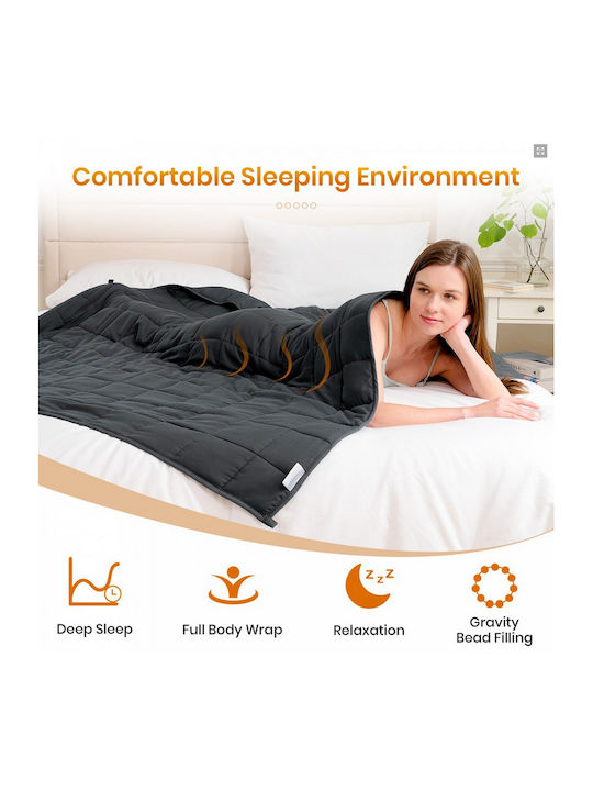 Miss Lulu Good Nite Decke Schwerkraft Moni 150x200cm Grau W-Decke-GY-200